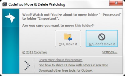 CodeTwo Move & Delete Watchdog 1.0 screenshot