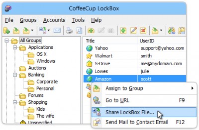 CoffeeCup LockBox 6.0 screenshot