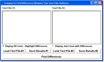 Compare Two Text Files Software 7.0 screenshot