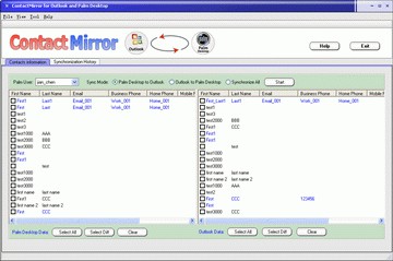 ContactMirror for Outlook and Palm Desktop 3.2 screenshot