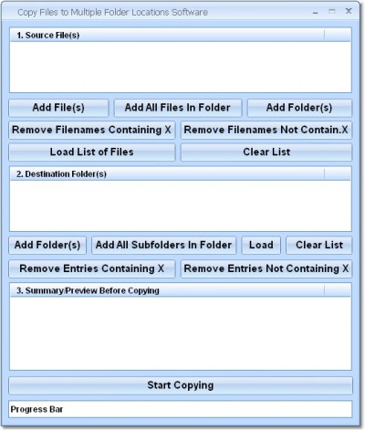 Copy Files to Multiple Folder Locations Software 7.0 screenshot
