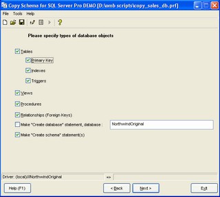 Copy Schema for SQL Server 1.08.00 screenshot