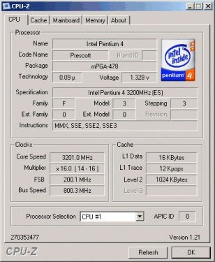 CPU-Z 1.38 screenshot