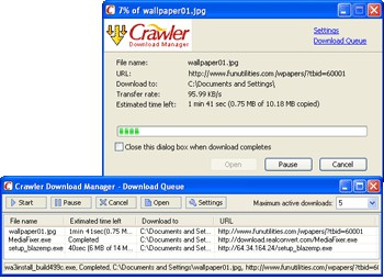 Crawler Download Manager 4.5 screenshot