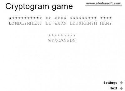 Crypto-gram words puzzle 2.1 screenshot