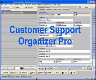 Customer Support Organizer Pro 3.2b screenshot