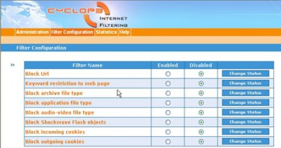 Cyclope Internet Filtering Proxy 2.1 screenshot
