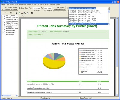 CZ Print Job Report 3.0 screenshot