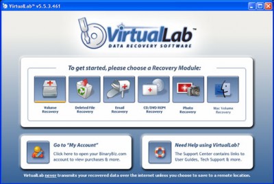 Data Recovery Software - VirtualLab 7.0.15 screenshot