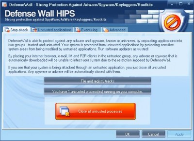 DefenseWall 2.05 screenshot