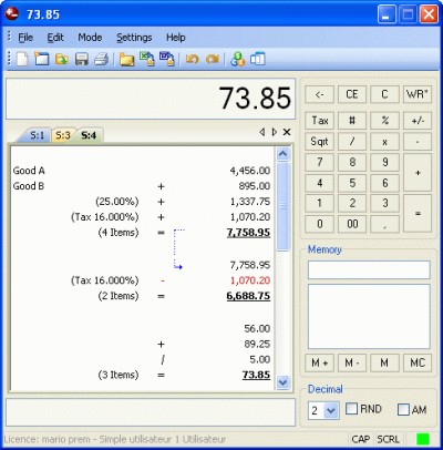 DeskCalc Pro 4.2.9 screenshot