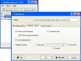 Desktop Macros 2.10 screenshot