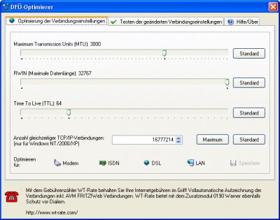 DFÜ-Optimierer 1.40 screenshot