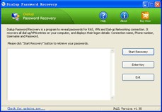 Dialup Password Recovery 1.3 screenshot