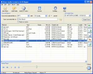Direct Audio Converter and CD Ripper 2.0.7.0 screenshot