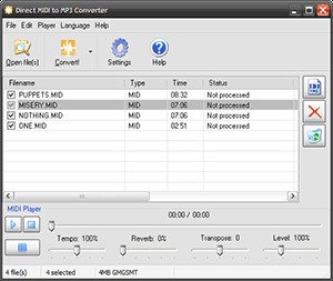 Direct MIDI to MP3 Converter 6.2.2.47 screenshot