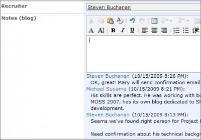 Discussion Column for SharePoint 2.0 screenshot
