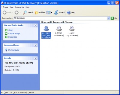DiskInternals CD and DVD Recovery 2.0 screenshot