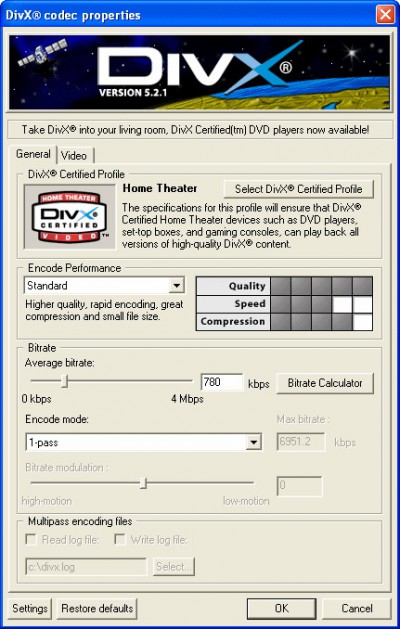 DivX Player (with DivX Codec) for 2K/XP 5.2.1 screenshot