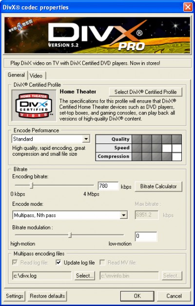 DivX Player with DivX Pro Codec (2K/XP) 5.2.1 screenshot