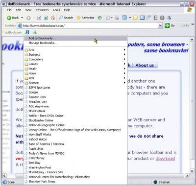 dotBookmark 1.0.51 screenshot