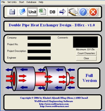 Double Pipe Heat Exchanger Design (DHex) 1.0 screenshot