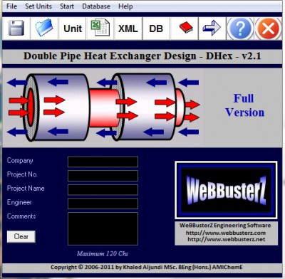 Double Pipe Heat Exchanger Design 3.0.0.1 screenshot