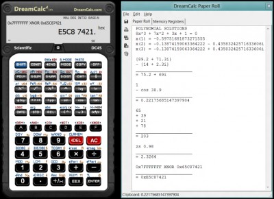 DreamCalc DCS Scientific Calculator 4.10.2 screenshot