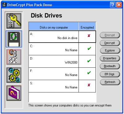 DriveCryp Plus Pack 3.9 screenshot