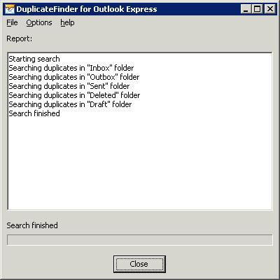 Duplicate Finder for Outlook Express 2.26 screenshot