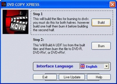 DVD Backup Xpress 4.0.0.1 screenshot