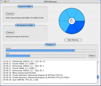 DVD Demuxer for Mac 1.6 screenshot