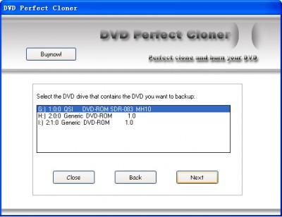 DVD Perfect Cloner for 1st 1.0 screenshot