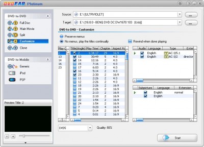 DVDFab Platinum v4.1.0.2 screenshot