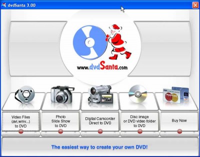 DVDSANTA - copy, create, convert and burn DVD movi 7.2.28.07 screenshot