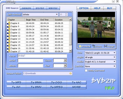 DVDZip 4.0 screenshot