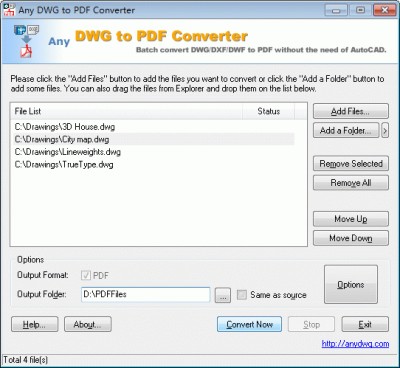 DWG to PDF 6.0.2 screenshot