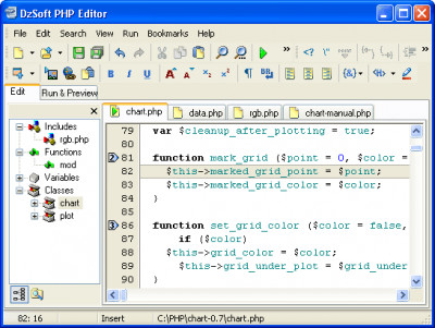 DzSoft PHP Editor 4.2.7.8 screenshot