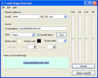 E-Mail Image Generator 2.1 screenshot