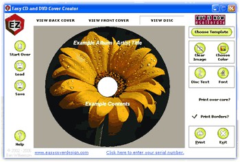 Easy CD & DVD Cover Creator and Disc Label Maker 4.13 screenshot