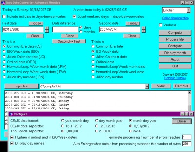 Easy Date Converter Advanced Version 10.95 screenshot