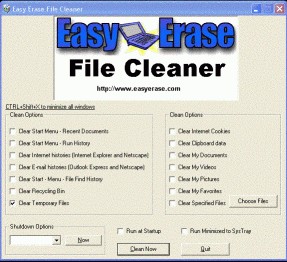 Easy Erase File Cleaner 1.0 screenshot