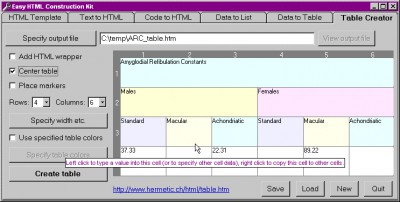 Easy HTML Construction Kit 10.49 screenshot