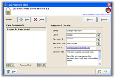 Easy Password Store (Password Manager) 1.2 screenshot