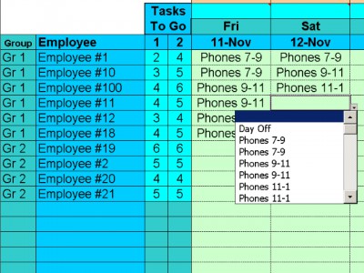 Easy Task Schedules with Excel 1.37 screenshot