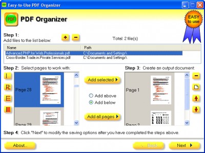 Easy-to-Use PDF Organizer 2012 screenshot