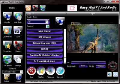 Easy Web TV And Radio 2.5.0 screenshot
