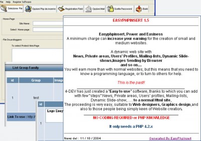 EasyPhpInsert - Php Html Protect page 1.5b screenshot