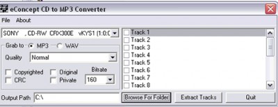 eConcept CD to MP3 Converter 4.0 screenshot
