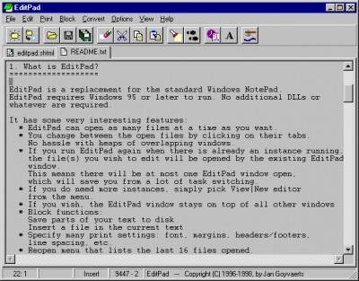 EditPad Classic 3.5.3 screenshot